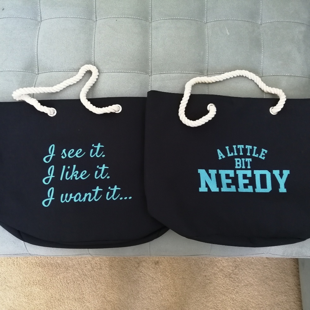 Two Ariana Grande 7 Rings/Thank You Next Totes